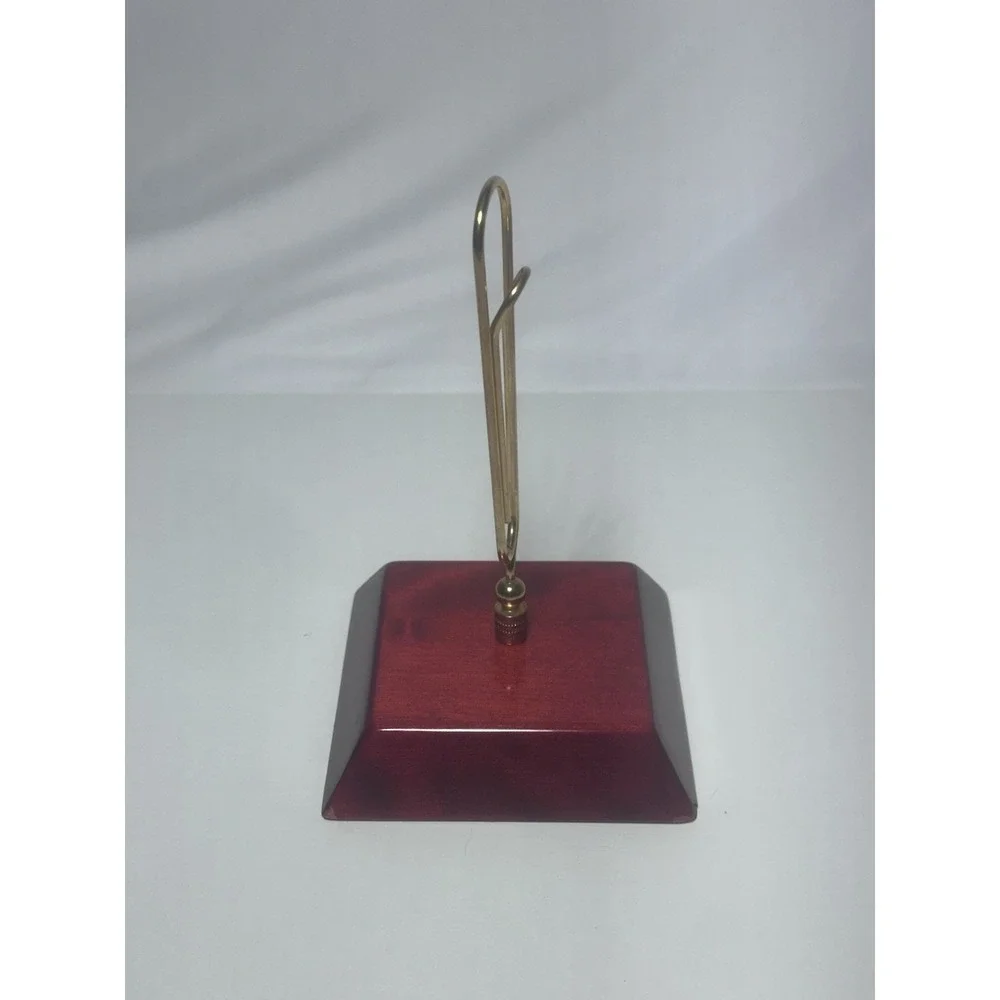 Rosewood Piano Finish Brass  Paper Clip Note / Letter / Paperweight 7 Inches.